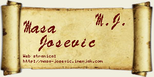 Maša Jošević vizit kartica